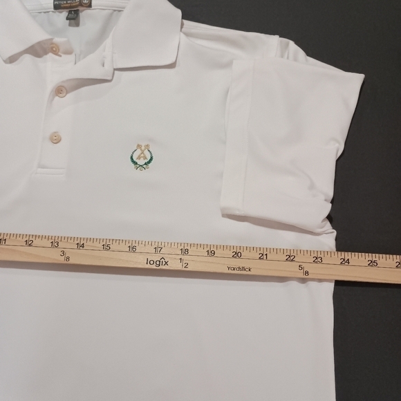 Peter Millar Summer Comfort Peachtree City Golf Club Short Sleeve Polo Shirt Lg - Picture 5 of 9